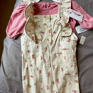 🦋Toddler girl overall set